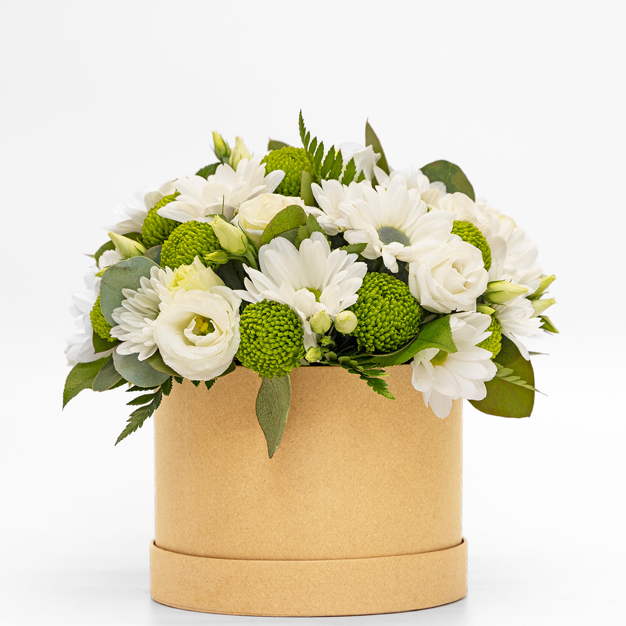 Green Florist Hat Boxes for Flowers