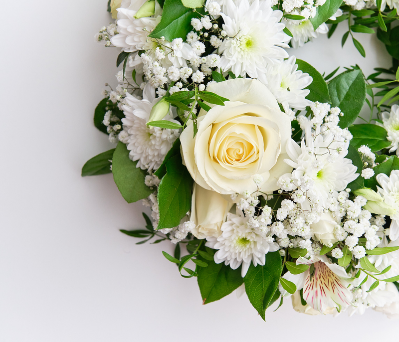 White Sympathy Wreath